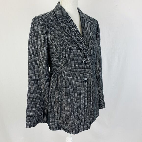 J. Jill Tweed Blazer Double Button Textured Long Sleeve Notched Collar Cotton 8 - Picture 3 of 8